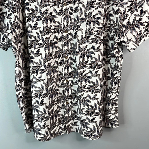 BANANA REPUBLIC Hawaiian Fern Print Slim Fit Button Down Shirt Preppy Size XXL - Picture 5 of 11